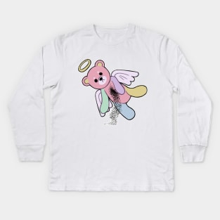 Bug Infested Teddy Bear Angel Kids Long Sleeve T-Shirt